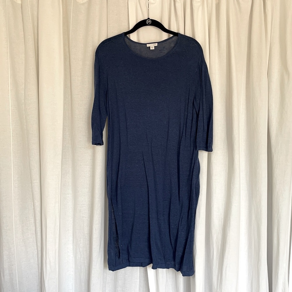 Gently Used J Jill Midnight Blue linen tunic XS